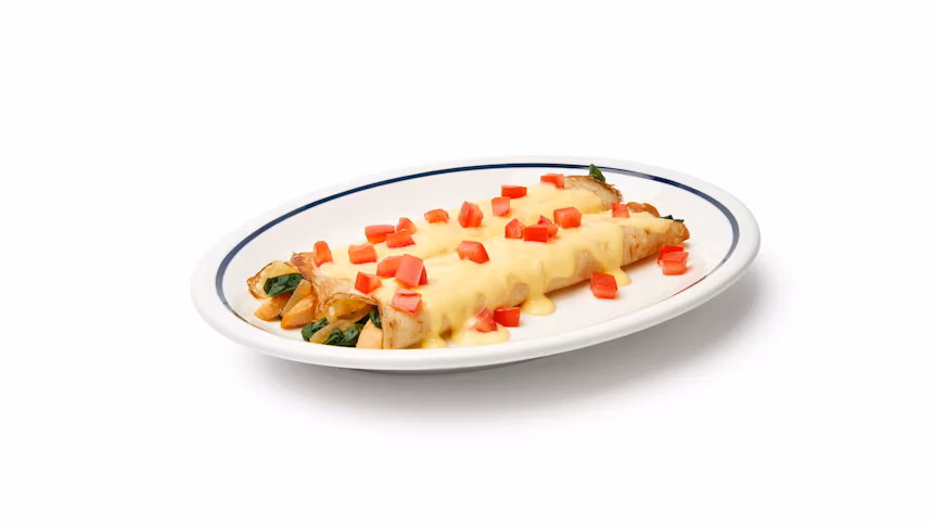 IHOP Chicken Florentine Crepes